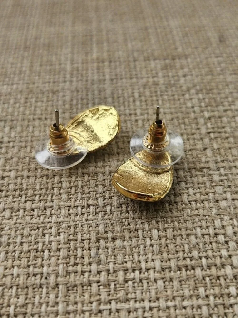 Vintage Earrings Gold Tone Sparkling Glitters Fashion Stud Jewelry Earrings